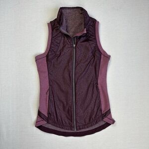 Lululemon Rebel Runner Vest Petal Camo Women 6 Pink Purple Yoga Performance